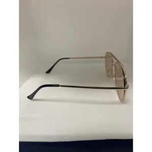 Sunglasses Gold Metal‎ Designer Fashion Frame Champagne Tone Gradient D17 thumbnail 2