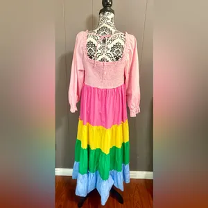 CROWN & IVY Rainbow Striped Maxi Dress thumbnail 5