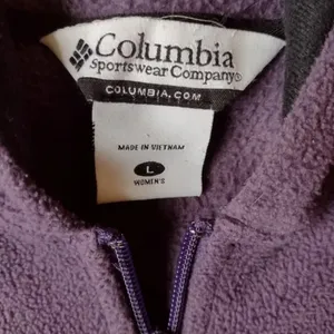 COLUMBIA Purple Full Zip Fleece Hoodie Women's Size‎ Large thumbnail 3