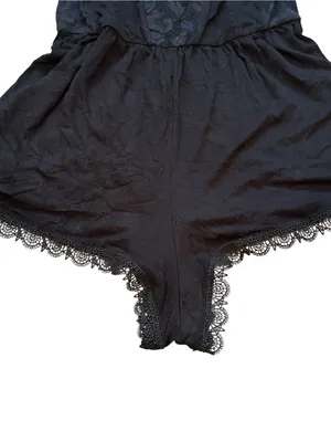 Intimately Free People Black Teddy Romper Lace Romantic Loungewear Coquette thumbnail 4