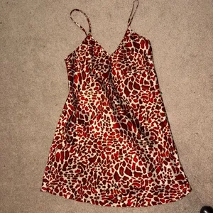 90s Vintage Slip Dress M Animal Print thumbnail 2