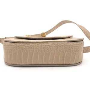 Fawn Design The Bamboo Shoulder Bag in Latte Faux Croc Purse Limited Edition NEW thumbnail 9