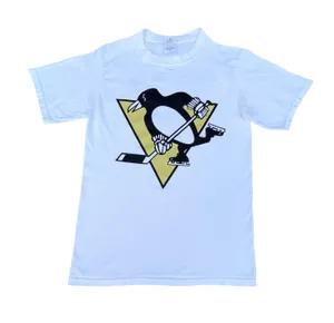 Anvil Vintage Pittsburgh Penguins Hockey White Graphic T-shirt thumbnail 1