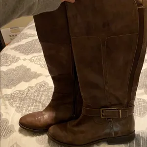 Marc fisher real leather brown boots lightly worn thumbnail 1