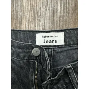 Reformation Size 25 Women's‎ Button Zip High Rise Black Distress Denim Shorts thumbnail 3