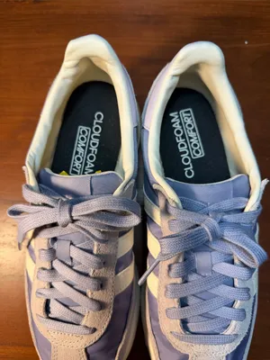 adidas Women's Lavender and White Retro Trainer thumbnail 3