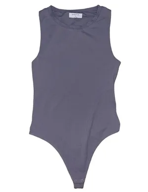 Babaton Aritzia purple grey high neck snap button bodysuit women’s size medium thumbnail 1