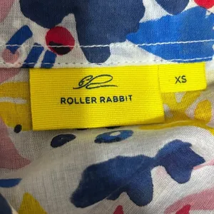 Roller Rabbit XS Floral Shirt Dress Cotton Folk‎ Art Print Resort Boho Tunic thumbnail 7