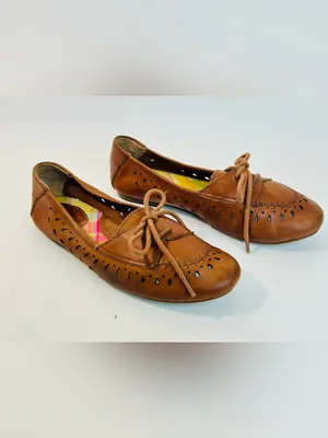 Born Women’s “Verna” Chestnut Brown Leather Perforated Loafer Flat Sz 6.5 thumbnail 6