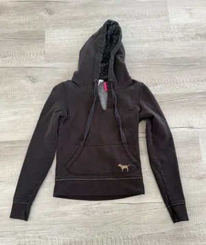 XS Vintage victoria's secret PINK black sweatshirt thumbnail 1