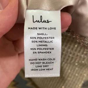 Lulus Earned Your Win Metallic Lace Cocktail Dress size XL thumbnail 11
