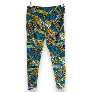 LuLaRoe Womens Leggings Sz TC Blue Yellow‎ Black White Art Deco 12 14 16 18 thumbnail 3