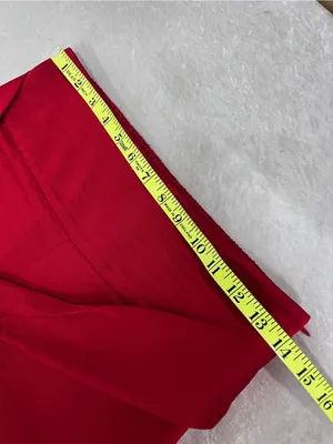 Express Super High Rise Trouser w/waist Tie Red Satin size s wide leg see descri thumbnail 6