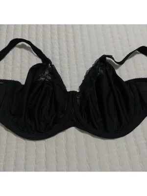 Elomi 34L Morgan Stretch Banded Underwire Bra Style EL4111 Black Full Figure thumbnail 10