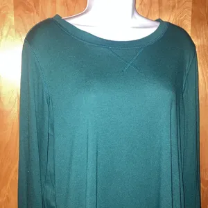 Women's Dark Green Long Sleeve Tunic Top - Size M thumbnail 4