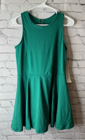 Nwt H&M move Green Sleeveless Fit-and-Flare athletic Dress size medium thumbnail 1