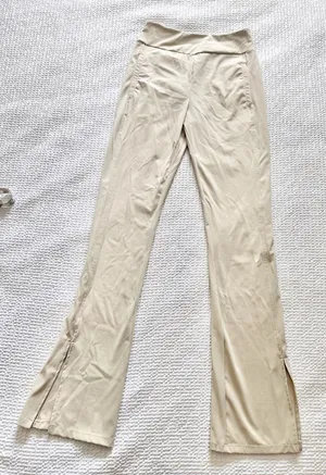 Carbon 38 Kick Flare Stretch Pants in Khaki thumbnail 1