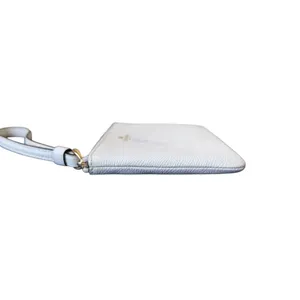 Coach New York Corner Zip Ivory Cream Leather Gold Hardware Pouch Wristlet thumbnail 7