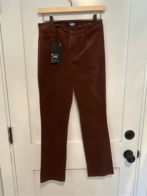 Paige Cindy High-Rise Straight Corduroy Pants size 25 NWT thumbnail 3