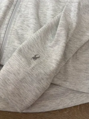 Spyder Heather Light Gray Zip-Up Hoodie thumbnail 2