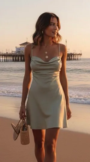 Danielle Bernstein weworewhat ruched mini Slip Dress thumbnail 1