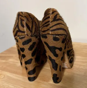 Jerome C. Rousseau $895 calf hair leather box heel ankle boots thumbnail 3