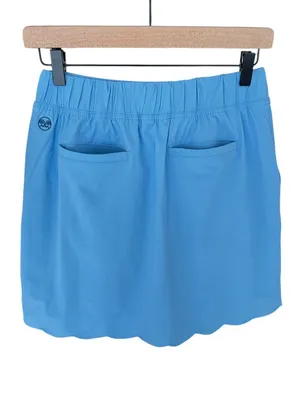 NWT Renwick Golf‎ Skort Blue Scallop Hem Womens XS Athletic Tennis Skirt thumbnail 3