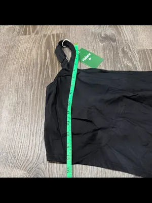 NWT Halara Black Asymmetrical Swim Top thumbnail 9