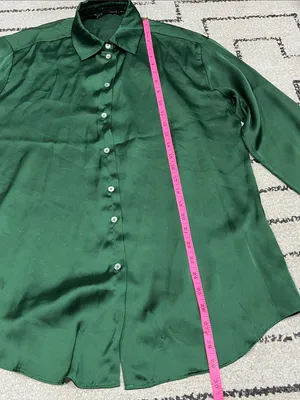 Zara Emerald Button-Down Shirt thumbnail 8