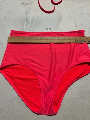 Aerie Coral High-Waist Bikini Set large thumbnail 5