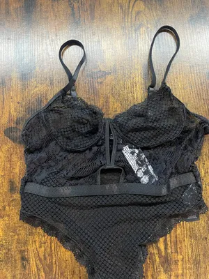 Nasty Gal Mesh And Lace Underwired Cut Out Bodysuit thumbnail 7