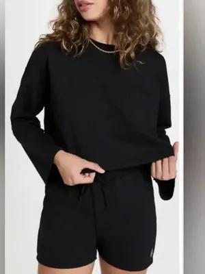 Free People long sleeve top and shorts set thumbnail 2