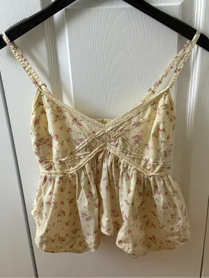 Hollister Yellow Floral Tank thumbnail 2