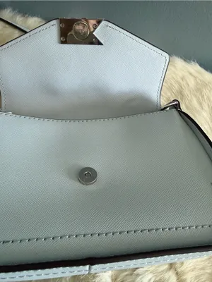 Michael Kors Sylvia Soft Sky Small Flap Leather Crossbody thumbnail 7