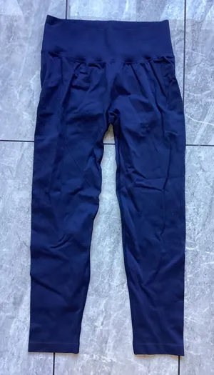 Halara NWOT Women Navy Blue Scrunch Butt Seamless High Waisted 7/8 Leggings L thumbnail 1