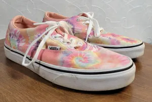 Vans Womens Doheny Shoes 7.5 Pink Tie Dye Low Top Lace Up Casual Sneakers 721356 thumbnail 1