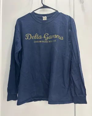 Gildan Delta Gamma DG Long Sleeve Vegas Themed T-Shirt thumbnail 1