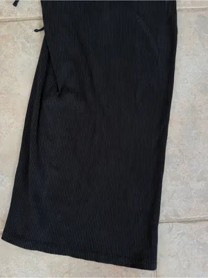 L*SPACE Sandpiper Ruched Ribbed Midi Dress in Black Size X-Small thumbnail 9