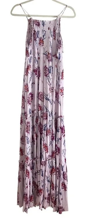 Free People Intimately Garden Party Lavender Boho Floral Maxi Dress Size small thumbnail 1