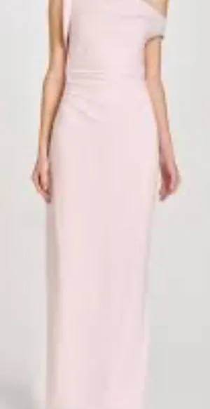 Wayf One-Shoulder Light Pink Maxi Dress thumbnail 1