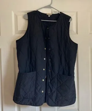 Duluth & Trading size large black quilted vest golden harvest convertible thumbnail 1