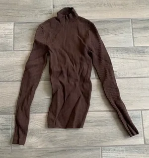 Babaton brown ribbed top thumbnail 1