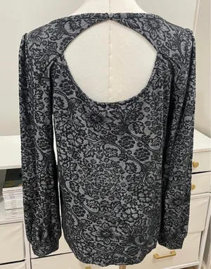 Loft Floral Long Sleeve Blouse (M) thumbnail 2
