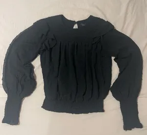 AQUA Black Blouse thumbnail 1