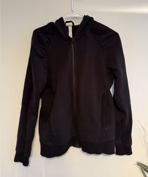 Lululemon Scuba Hoodie Full Zip Black Cotton Fleece Sweatshirt Womens 6 thumbnail 1