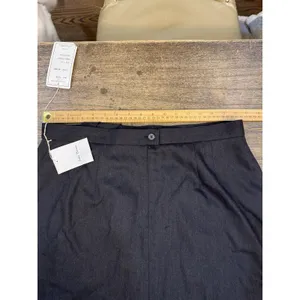 Vintage Dead‎ stock Carlisle Wool Gray Pencil Midi Skirt Size 16 Faux Wrap thumbnail 10