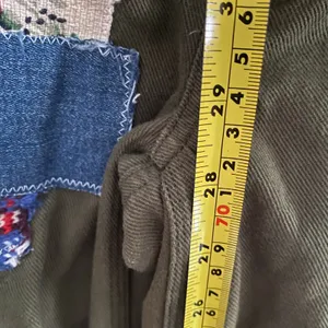TNA Aritzia Green Straight Leg Cargo Patchwork Pants High Rise Reworked Women 0 thumbnail 11
