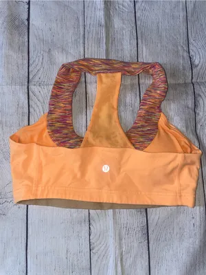 Lululemon Peach Multicolor Racerback Sports Bra thumbnail 3