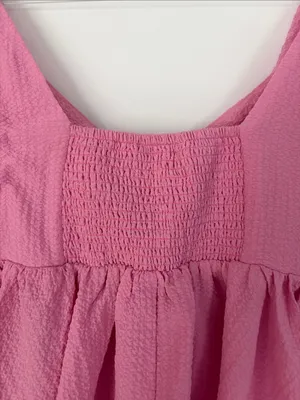 Urban Outfitters Pink Ruffle Tie-Front Top Size XS thumbnail 6