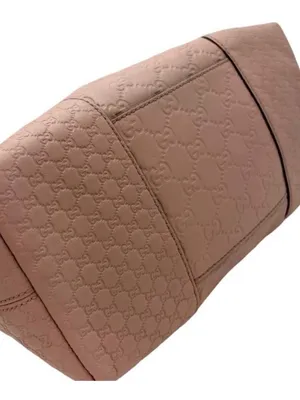 GUCCI Guccissima Bree Medium Foldover Tote Pink Leather 2-Way Crossbody Bag thumbnail 5